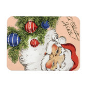 ヴィンテージクリスマスこんにちは！サンタすてきクロース マグネット (横)