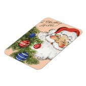 ヴィンテージクリスマスこんにちは！サンタすてきクロース マグネット (左側)