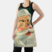 ヴィンテージクリスマスすてき、レトロ50のサンタクロース エプロン (インサイチュ)