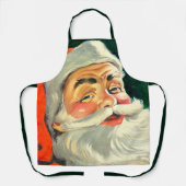 ヴィンテージクリスマスすてき、レトロ50のサンタクロース エプロン (正面)