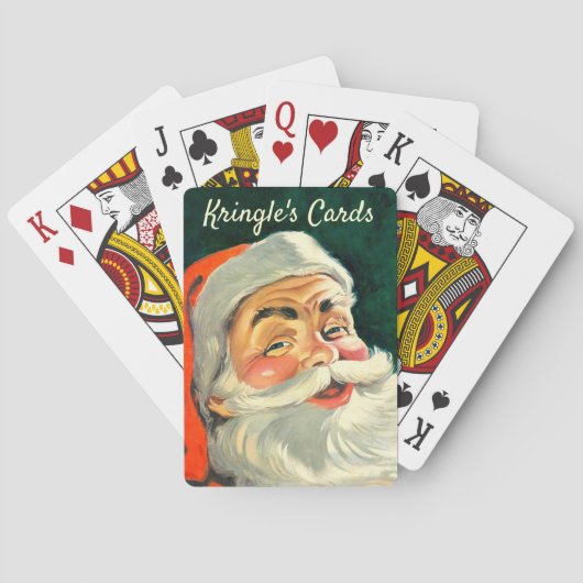 ヴィンテージクリスマスすてき、レトロ50のサンタクロース トランプ (裏面)