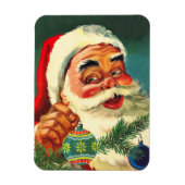 ヴィンテージクリスマスすてき、レトロ50のサンタクロース マグネット (縦)