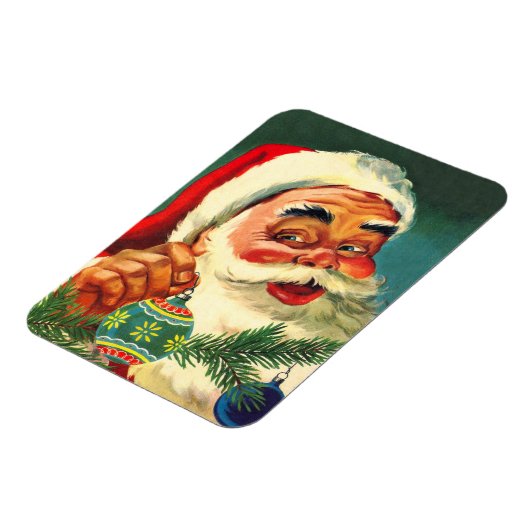 ヴィンテージクリスマスすてき、レトロ50のサンタクロース マグネット (左側)