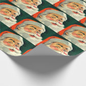 ヴィンテージクリスマスすてき、レトロ50のサンタクロース ラッピングペーパー (角)