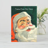 ヴィンテージクリスマスすてき、レトロ50のサンタクロース 招待状 (スタンド正面)