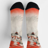 ヴィンテージクリスマスすてき、レトロ50sサンタクロース ソックス (上部)