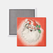 ヴィンテージクリスマスすてき、レトロ50sサンタクロース マグネット (正面/裏面)