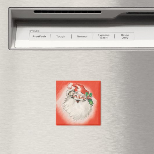 ヴィンテージクリスマスすてき、レトロ50sサンタクロース マグネット (インサイチュ (食洗機))