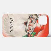 ヴィンテージクリスマスすてき、レトロ50sサンタクロース Case-Mate iPhoneケース (裏面 (横))