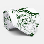 ヴィンテージクリスマスすてき、緑のサンタクロース ネクタイ (ロール)