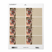 ヴィンテージクリスマスそり大きなギフトラベル ラベル (フルシート)