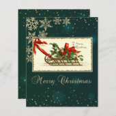 ヴィンテージクリスマスそり、ミストレトウスノーフレーク (正面/裏面)