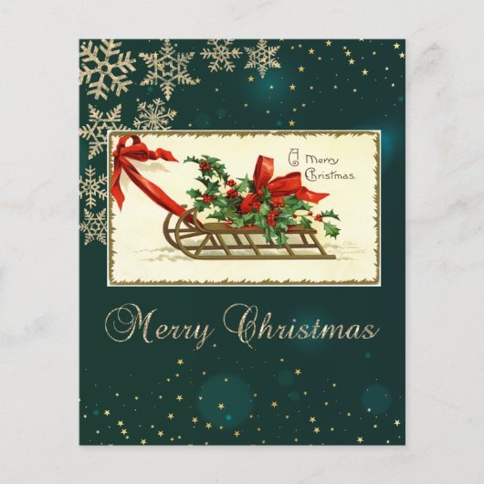 ヴィンテージクリスマスそり、ミストレトウスノーフレーク (正面)