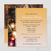 ヴィンテージクリスマスと休日の装飾パーティー 招待状 (正面/裏面)