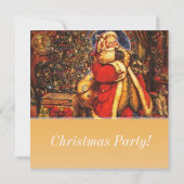 ヴィンテージクリスマスと休日の装飾パーティー 招待状 (裏面)