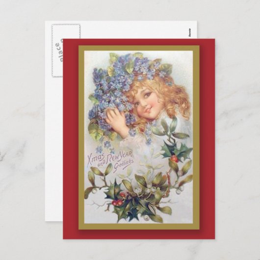 ヴィンテージクリスマスと年賀状 シーズンポストカード (正面/裏面)