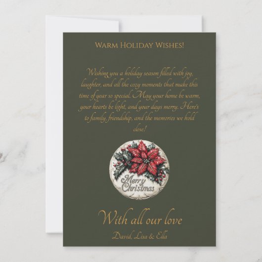 ヴィンテージクリスマスと雪だるまとフェスティバルヴィレッジ 招待状 (裏面)