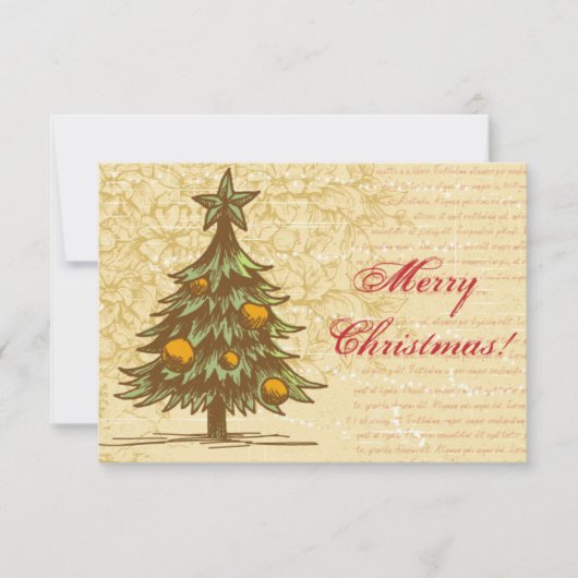 ヴィンテージクリスマスになる 招待状 (正面)