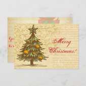 ヴィンテージクリスマスになる 招待状 (正面/裏面)