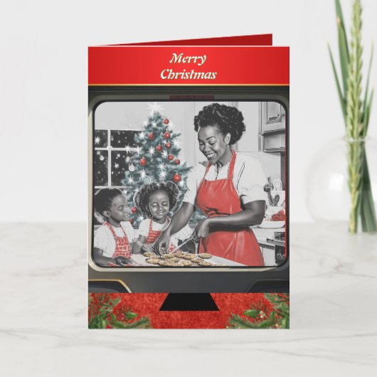 ヴィンテージクリスマスのお菓子作り シーズンカード (正面)