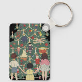 ヴィンテージクリスマスのまわりにの子飾どもの木 キーホルダー (裏面)