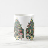 ヴィンテージクリスマスのまわりにの子飾どもの木 コーヒーマグカップ (中央)