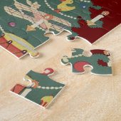 ヴィンテージクリスマスのまわりにの子飾どもの木 ジグソーパズル (側面)