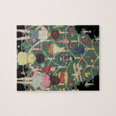 ヴィンテージクリスマスのまわりにの子飾どもの木 ジグソーパズル (横)