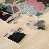 ヴィンテージクリスマスのまわりにの子飾どもの木 ジグソーパズル (側面)