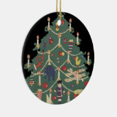 ヴィンテージクリスマスのまわりにの子飾どもの木 セラミックオーナメント (右)
