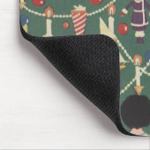 ヴィンテージクリスマスのまわりにの子飾どもの木 マウスパッド (コーナー)