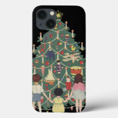 ヴィンテージクリスマスのまわりにの子飾どもの木 Case-Mate iPhoneケース (裏面)