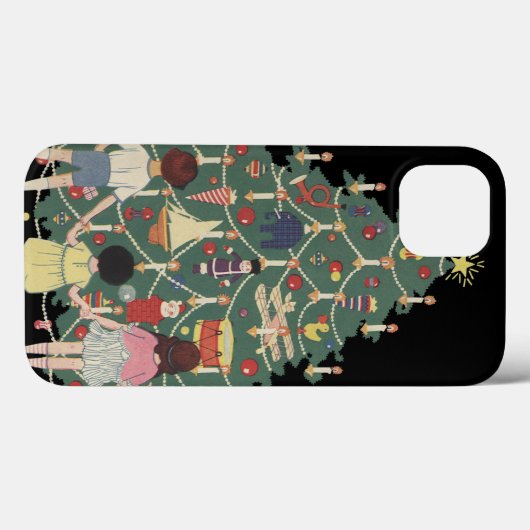 ヴィンテージクリスマスのまわりにの子飾どもの木 Case-Mate iPhoneケース (裏面 (横))