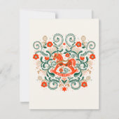 ヴィンテージクリスマスのゆらゆら馬のイラスト シーズンカード (正面)