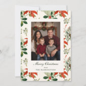 ヴィンテージクリスマスのグリーン柄 シーズンカード (正面)