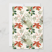 ヴィンテージクリスマスのグリーン柄 シーズンカード (裏面)