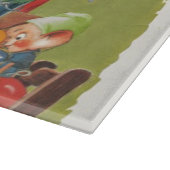 ヴィンテージクリスマスのサンタとエルフのワークショップ カッティングボード (角)