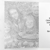 ヴィンテージクリスマスのサンタクロースが玩具を積んだソリに乗って 三つ折りクリスマスカード (内部最初)