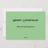 ヴィンテージクリスマスのサンタクロースが飛ぶスレイ シーズンカード (裏面)