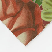 ヴィンテージクリスマスのサンタクロースが飛ぶソリ フリースブランケット (角)