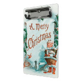 ヴィンテージクリスマスのサンタクロースの陽気な挨拶 ミニクリップボード (アングル2)