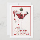 ヴィンテージクリスマスのサンタチーズ シーズンカード (正面)