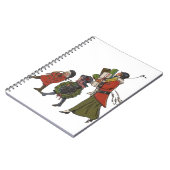 ヴィンテージクリスマスのショッピングで家族が楽しむ ノートブック (左側)