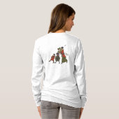ヴィンテージクリスマスのショッピングで家族で楽しむ Tシャツ (裏面フル)