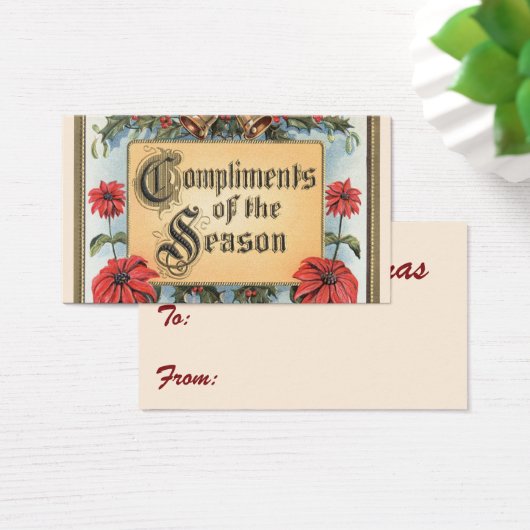 ヴィンテージクリスマスのポインセチアを飾った華麗なフレーム (デスク)