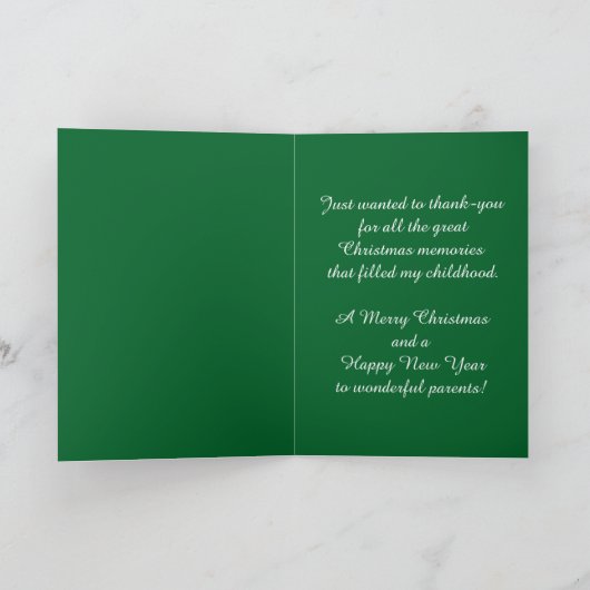 ヴィンテージクリスマスの両親 シーズンカード (内部)