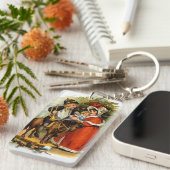 ヴィンテージクリスマスの子ども キーホルダー (正面右)