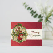 ヴィンテージクリスマスの子供はがき シーズンポストカード (スタンド正面)