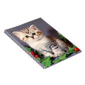 ヴィンテージクリスマスの子猫とホリー ノートブック (右側)