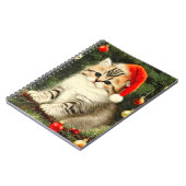 ヴィンテージクリスマスの子猫 ノートブック (左側)
